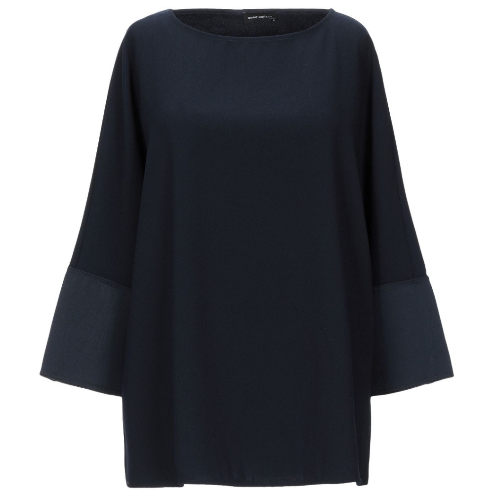 Diane Kruger Italian made Dark Navy Blouse